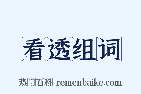 看透组词是什么意思的图片